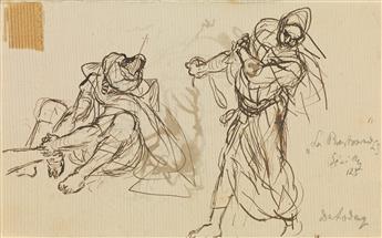 ALFRED DEHODENCQ (Paris 1822-1882 Paris) Group of 8 drawings.